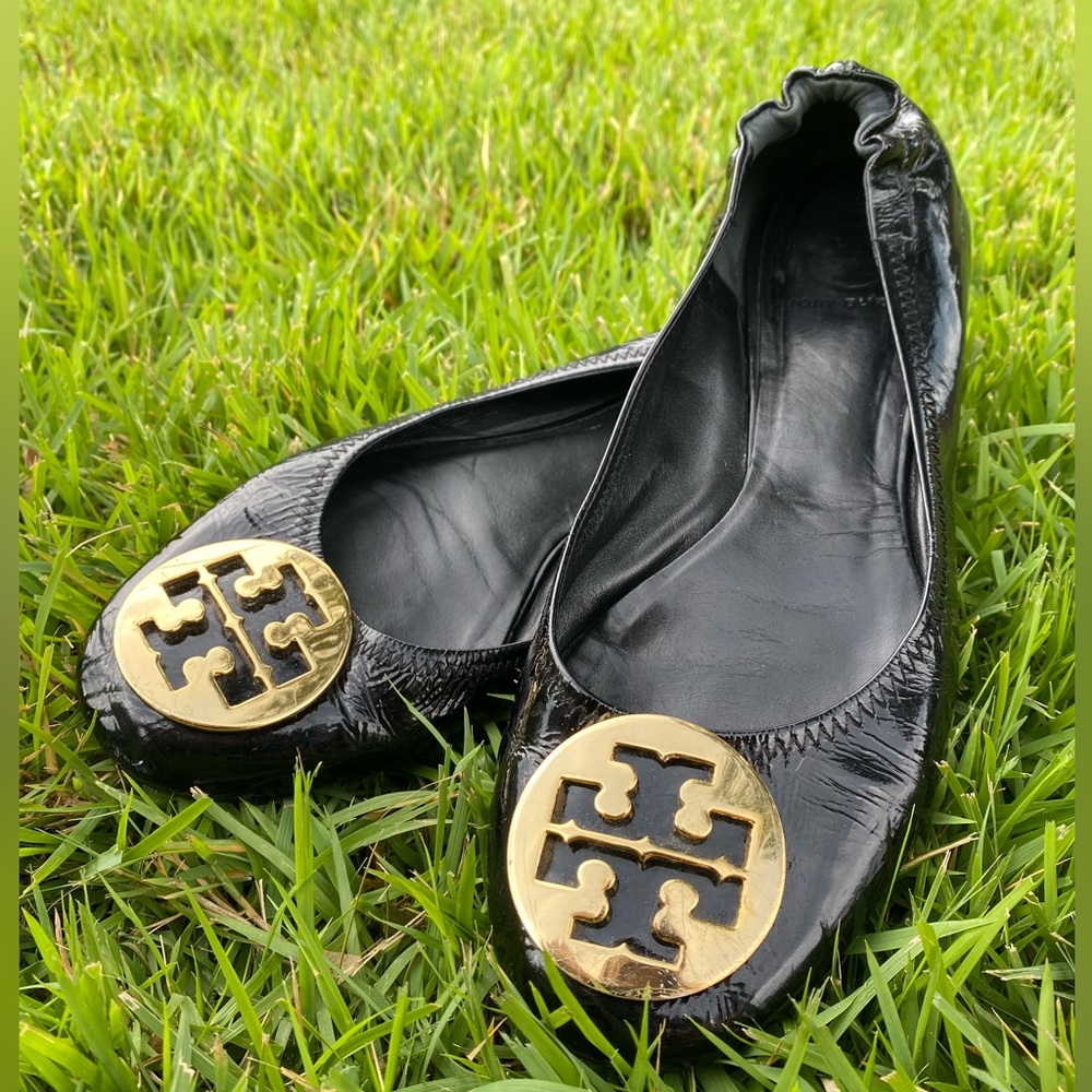 Tory Burch, black patent leather, flats - Picture 5 of 16